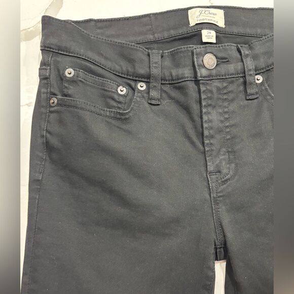 J. Crew Women’s Black 9” Rise Toothpick Skinny Denim Ankle Jeans Stretch Size 28 - Picture 4 of 17